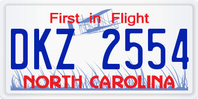NC license plate DKZ2554