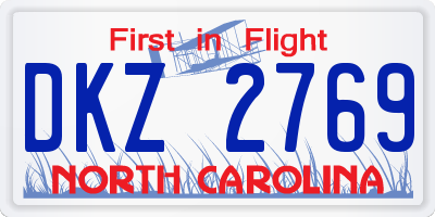 NC license plate DKZ2769