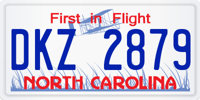 NC license plate DKZ2879