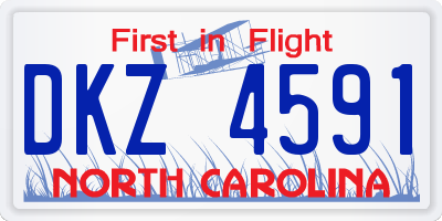 NC license plate DKZ4591