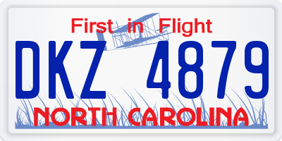 NC license plate DKZ4879