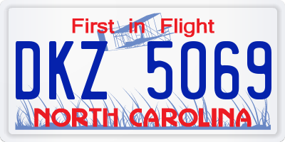 NC license plate DKZ5069