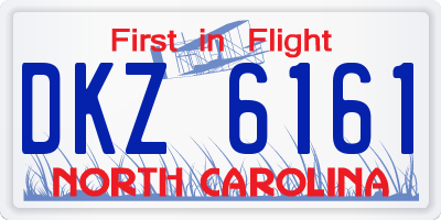 NC license plate DKZ6161