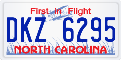 NC license plate DKZ6295