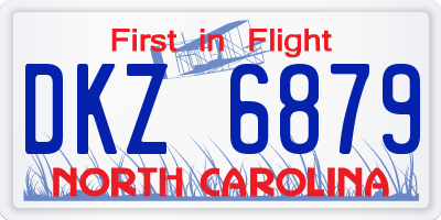 NC license plate DKZ6879