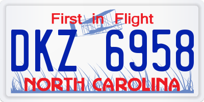 NC license plate DKZ6958