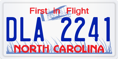 NC license plate DLA2241