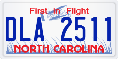 NC license plate DLA2511