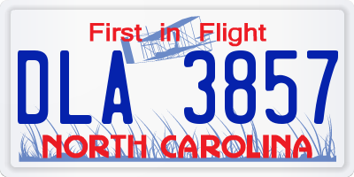 NC license plate DLA3857