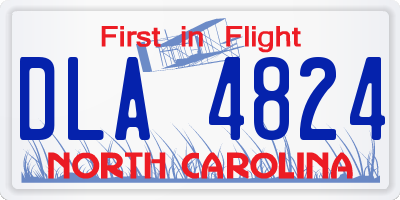NC license plate DLA4824