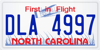 NC license plate DLA4997