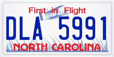 NC license plate DLA5991