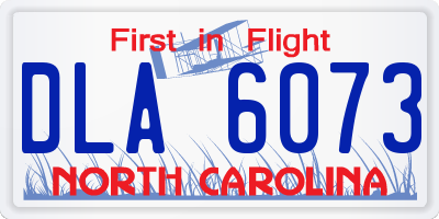 NC license plate DLA6073