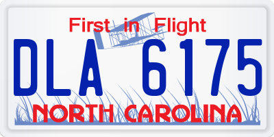 NC license plate DLA6175