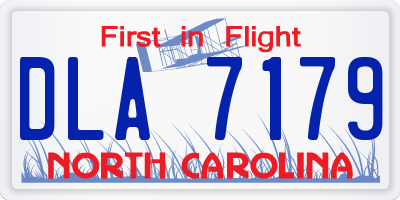 NC license plate DLA7179