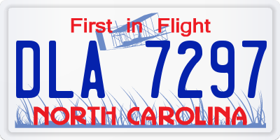 NC license plate DLA7297