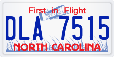 NC license plate DLA7515