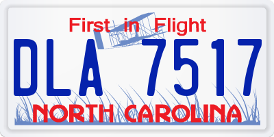 NC license plate DLA7517