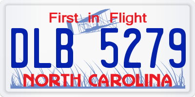 NC license plate DLB5279