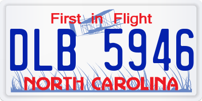 NC license plate DLB5946