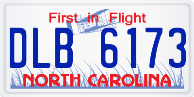 NC license plate DLB6173