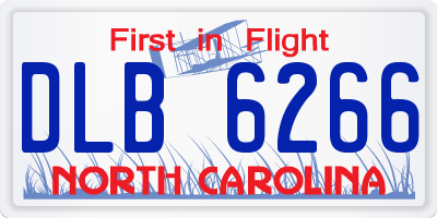NC license plate DLB6266