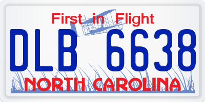 NC license plate DLB6638