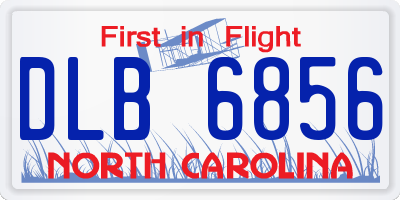 NC license plate DLB6856