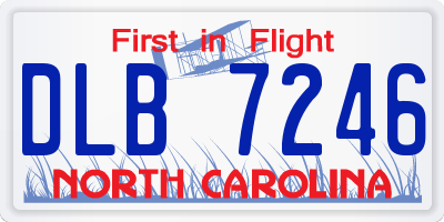 NC license plate DLB7246