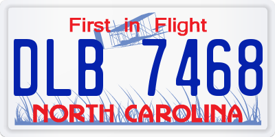 NC license plate DLB7468