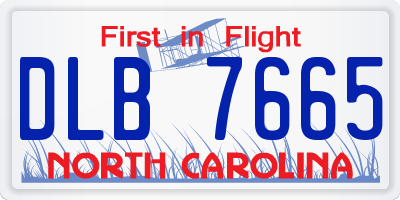 NC license plate DLB7665
