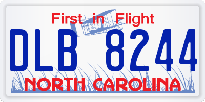 NC license plate DLB8244