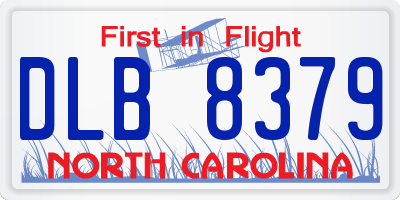 NC license plate DLB8379