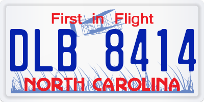 NC license plate DLB8414