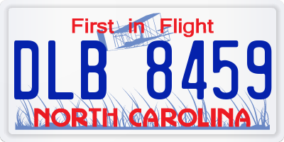 NC license plate DLB8459