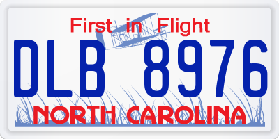 NC license plate DLB8976