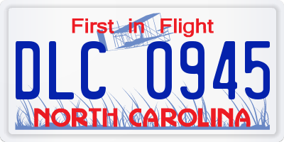 NC license plate DLC0945