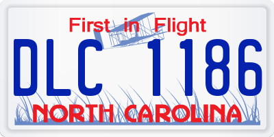 NC license plate DLC1186
