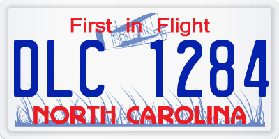 NC license plate DLC1284