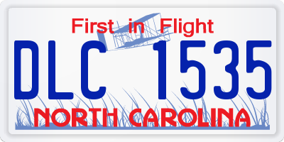 NC license plate DLC1535