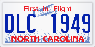 NC license plate DLC1949