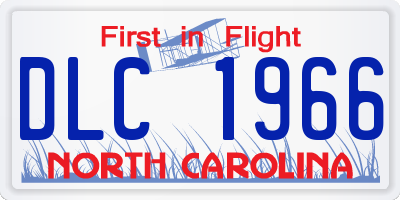 NC license plate DLC1966