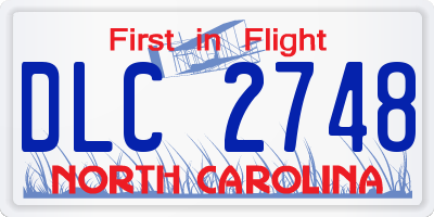 NC license plate DLC2748