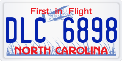NC license plate DLC6898