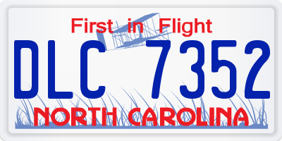 NC license plate DLC7352