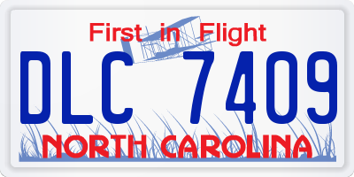 NC license plate DLC7409
