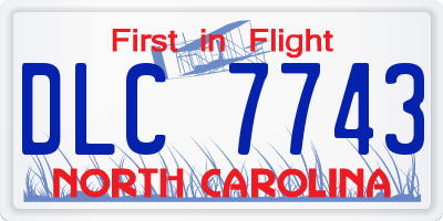 NC license plate DLC7743