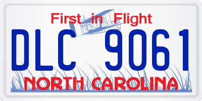 NC license plate DLC9061
