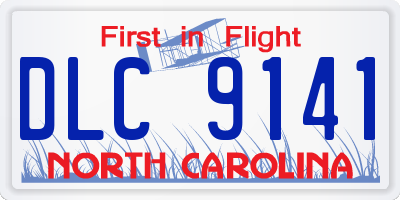 NC license plate DLC9141