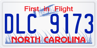 NC license plate DLC9173